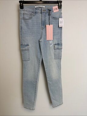 Celebrity Pink Pale Blue Skinny Cargo Jeans